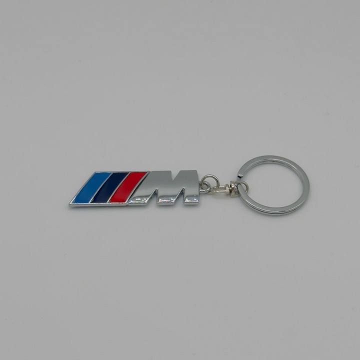 BMW M Power Schlüsselanhänger Silber Chrom mit M Logo – Geschenk für Autoliebhabe