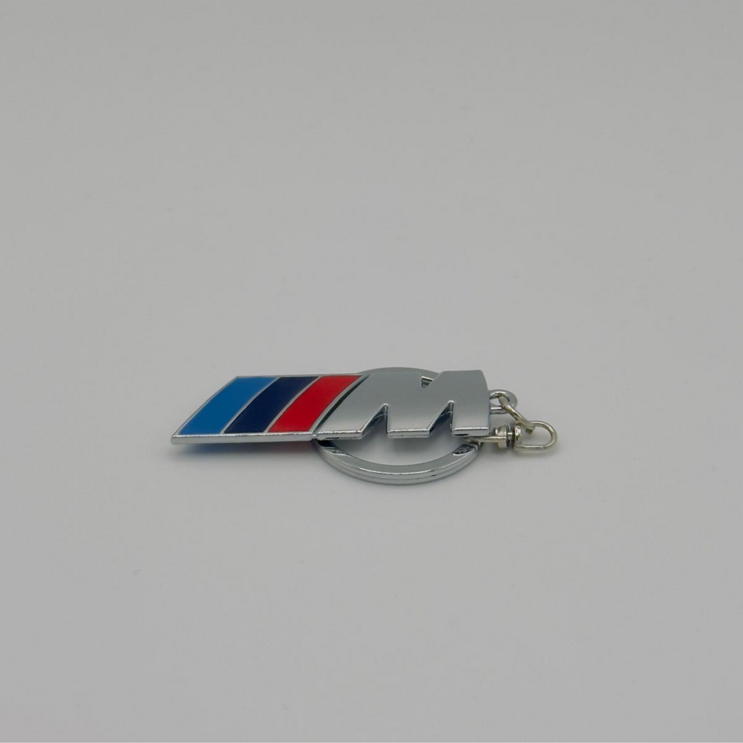 BMW M Power Schlüsselanhänger Silber Chrom mit M Logo – Geschenk für Autoliebhabe