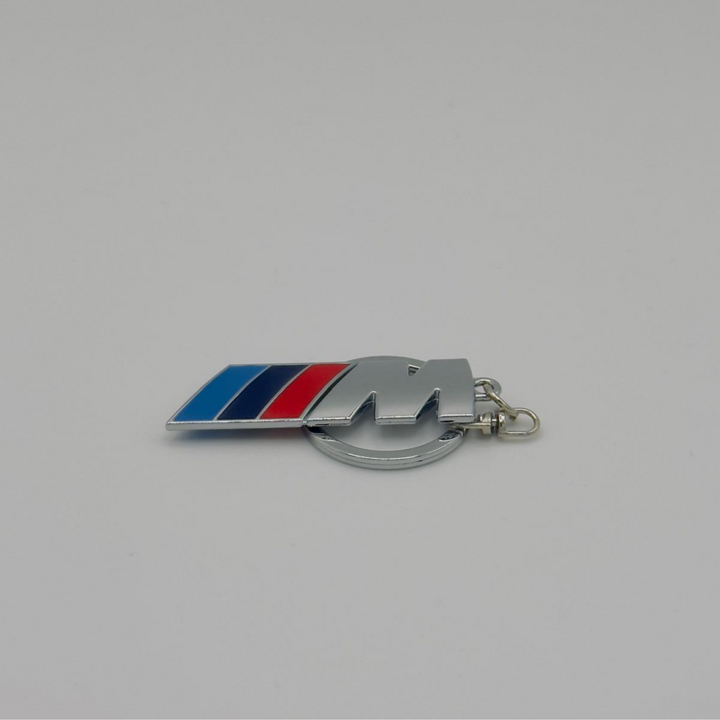 BMW M Power Schlüsselanhänger Silber Chrom mit M Logo – Geschenk für Autoliebhabe