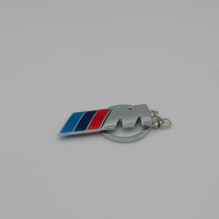 BMW M Power Schlüsselanhänger Silber Chrom mit M Logo – Geschenk für Autoliebhabe